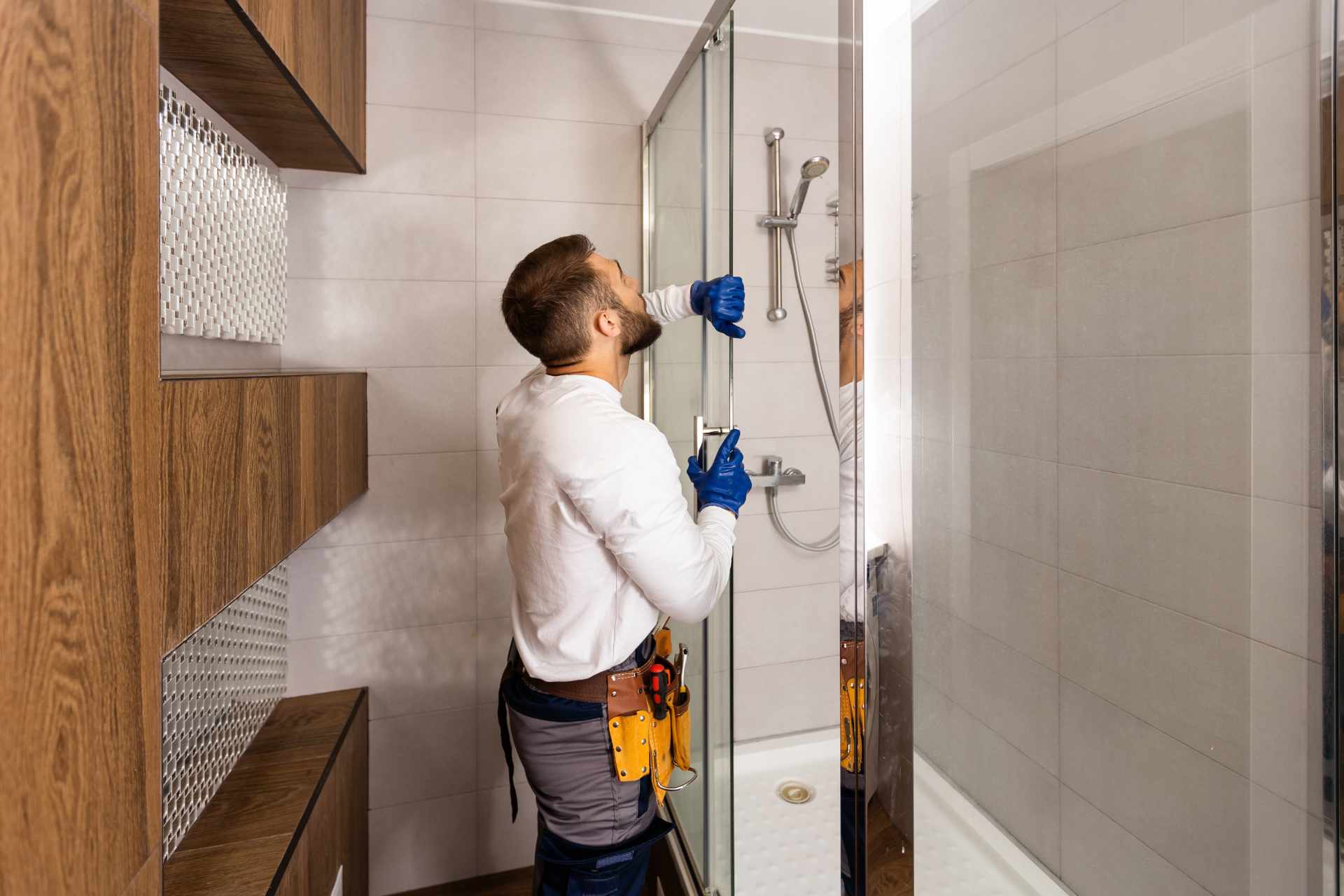 pose d'une douche